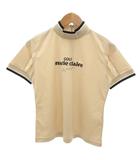 マリクレール MARIE CLAIRE 美品 Tシャツ ゴルフウェア ハイネック 半袖 ロゴ プリント M ベージュ /SJ ■ECF008
