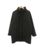 ユニクロ UNIQLO 防風パデッドコート アウター 311-449630 M 黒 ブラック 無地 インサイドフード 長袖 /NX ■ECF009