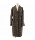Sマックスマーラ 'S Max Mara チェスターコート ロング丈 総柄 ベルト付き 40 茶 ブラウン 912102216 /AN23 ■GY22 ■MT