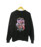  ダルクロージング DALL CLOTHING 長袖スウェットトレーナー クルーネック バックプリント 蝶々 ロゴ L 黒 ブラック /AO6 ■GY01