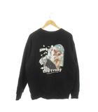  ダルクロージング DALL CLOTHING トレーナー スウェット ラウンドネック 長袖 バックプリント 刺繍 怠 XL 黒 ブラック /AH16 ■GY01