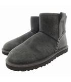 アグ UGG クラシック ミニ ステッチ CLASSIC MINI STITCH ムートンブーツ ショートシューズ スエード 25cm 黒 ブラック 1008621 /GV ■GY12