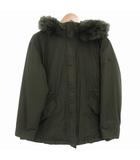 ザノースフェイス THE NORTH FACE ダウンジャケット ブルゾン フード フェイクファー ロゴ M/90 カーキ NJ1DN87C /FF ■GY19