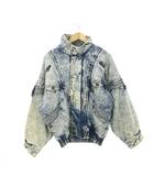  フィッツ FITTZ MODERN BASIC ヴィンテージ デニムジャケット Gジャン ジージャン ケミカルウォッシュ加工 F 青 ブルー /MN6 ■GY01