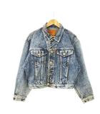 ビッグジョン Big John ヴィンテージ デニムジャケット Gジャン ジージャン ケミカルウォッシュ加工 ショート丈 シンチバック M 青 ブルー /AH16 ■GY01