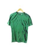 ブルーブルー BLUE BLUE Tシャツ カットソー ラウンドネック 半袖 タイダイ柄 総柄 2 M 緑 グリーン /MN19 ■GY03