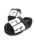アグ UGG マキシスライドロゴサンダル サンダル 厚底 ボア ムートン ロゴ 24.0cm 黒 ブラック /CK4 ■GY19