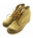 レッドウィング REDWING 8167 刺繍羽タグ レースアップ ブーツ プレーントゥ スエード レザー 41 25.5 ベージュ  /MP ■GY01