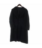 ヨウジヤマモト YOHJI YAMAMOTO チェスターコート ロング 総裏地 長袖 アルパカ混 3 L 黒 ブラック FX-J03-118 ■GY03 /MQ