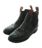 レッドウィング REDWING サイドゴアブーツ レザー ショート ラウンドトゥ ロゴ 黒 ブラック /XZ ■GY19