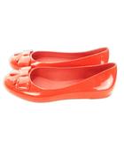 メリッサ melissa フラットパンプス レインシューズ バレエシューズ ラバー リボン 24.5cm 赤 レッド /AH3 ■GY19