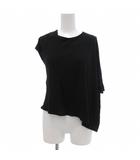マルタンマルジェラ 1 Martin Margiela 1 アシンメトリーブラウス カットソー 四つタグ フレンチスリーブ 36 黒 ブラック S31NC0425 /JS ■GY