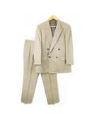 バーバリーズ Burberrys ダブルスーツ 2点セット セットアップ テーラードジャケット スラックス ストレート ウール ストライプ 98-94-170 グレー /CK2 ■GY19