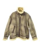 アルファ ALPHA INDUSTRIES B-3 フライトジャケット ボンバー フェイクムートン ジップアップ 裏ボア 大きいサイズ 3L 茶 ブラウン /AO3 ■GY44