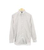 ラルフローレン RALPH LAUREN Yシャツ ワイシャツ ボタンダウン 長袖 ロゴ刺繍 コットン ストライプ 14.5-32/33 S 黒 ブラック /AH6 ■GY44