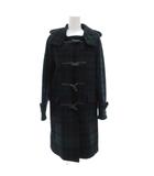 マッキントッシュ MACKINTOSH GOLDEN FOX  ダッフルコート フード ロング ブラックウォッチ 英国製 34 紺 ネイビー 緑 グリーン /GV ■GY19