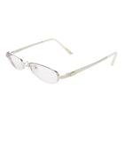 グッチ GUCCI 眼鏡 メガネ ハーフリム メタルフレーム ロゴ カラーレンズ 度入り 50 17 137 シルバーカラー /CK21 ■GY19