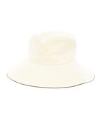 エルメス HERMES 帽子 バケットハット レザーパイピング 57 ベージュ /AH6 ■GY19