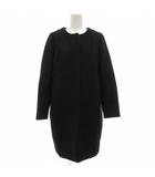 ドゥーズィエムクラス DEUXIEME CLASSE STANDARD SUPPLY ウール二重織ノーカラーコート ロング 36 黒 ブラック 14020500404030 /GV ■GY19