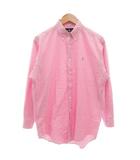 ボタンダウンシャツ 長袖 BD M ピンク 白 ホワイト ポニー刺繍 ギンガムチェック /GV ■GY19