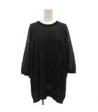 チノ CINOH 25SS コットン ビッグ ニット Tシャツ COTTON BIG KNIT T-SHIRT カットソー 七分袖 38 黒 ブラック 25SKN008 /GV ■GY19