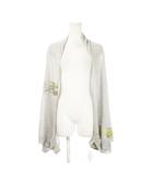 アンティパスト ANTIPAST ボレロ カーディガン ニット 長袖 ストール マフラー 2way パッチワーク グレー /AH22 ■GY44