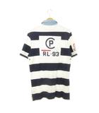 ポロ ラルフローレン POLO RALPH LAUREN ラガーシャツ ポロシャツ 半袖 デニム襟 RL-93 US-93 鹿の子 ボーダー S 紺 ネイビー /AH8 ■GY44