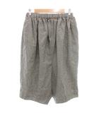 ブラックコムデギャルソン BLACK COMME des GARCONS イージーサルエルパンツ クロップド XS ウール 千鳥格子柄 ギャザー 黒 ブラック 白 ホワイト 1F-P019 /GV ■GY19