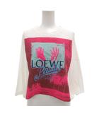ロエベ LOEWE Paula's Ibiza Tシャツ カットソー XS 白 ホワイト プリント クロップド S616Y22X39 /FF ■GY19