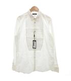 ドルチェ&ガッバーナ ドルガバ DOLCE&GABBANA タグ付き ゴールドライン GOLD ワイシャツ ドレスシャツ 43 白 ホワイト ピンタック 長袖 /GV ■GY19