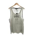 BOXE タンクトップ プリント コットン 48 グレー /GV ■GY19