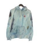 ザノースフェイス THE NORTH FACE × シュプリーム Supreme 21SS ICE CLIMB HOODED SWEAT パーカー スウェット 長袖 裏起毛 プルオーバー 総柄 ロゴ 刺繍 S 青 ブルー NT12100I /XZ ■GY019