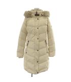 ローレンラルフローレン LAUREN RALPH LAUREN ダウンコート アウター ロング フード フェイクファー ジップアップ ロゴ XS 白 ホワイト 24658 /XZ ■GY19