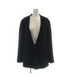 セオリー Theory 21AW ニットジャケット 長袖 ロゴ シングル ウール M 黒 ブラック ■GY19 /MQ