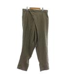 ユリウス JULIUS Tuck Up Wraping Pants コットン リネン混 ジャガードストレッチ タックアップ ラッピングパンツ 3 L カーキ 697PAM2 /XZ ■GY12