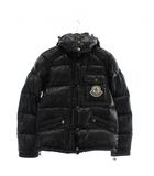 モンクレール MONCLER K2 DOWN JACKET ダウンジャケット アウター ナイロン フード ロゴ ワッペン 0 S 黒 ブラック 41303/50/68950 /XZ ■GY12