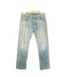 リーバイス Levi's 80's 501 デニムパンツ ジーンズ ストレート フィリピン製 ボタン裏359刻印 ウォッシュ加工 ダメージ加工 W34 青 ブルー /AO1 ■GY12