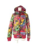 ヒステリックグラマー HYSTERIC GLAMOUR プリマロフトナイロンタフタ FUTURE1984総柄フーデッドJK 中綿ジャケット フーディ ジップアップ 総柄 M ピンク /CK19 ■GY01