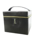 イヴサンローラン YVES SAINT LAURENT BEAUTE ノベルティ メイクボックス バニティ レザー 革 YSLロゴ 黒 ブラック /CK33 ■GY01