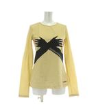 ロエベ LOEWE Tシャツ カットソー ロンT 長袖 クルーネック グローブプリント ロゴ M ベージュ 黒 ブラック S540Y07XBG /XZ ■GY19