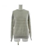 ドゥロワー Drawer カシミヤ混ボーダーニット ウール 2 グレー 白 ホワイト 長袖 6513-199-1081 /PP ■GY19