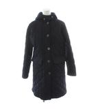 マッキントッシュ MACKINTOSH ロングキルティングコート ウール 36 ネイビー 紺色 フード付き DA/DB/DD/DG-SM /PP ■GY19