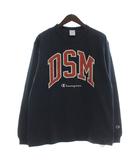 チャンピオン CHAMPION USA製 T1011 Tシャツ カットソー 長袖 クルーネック DSM ロゴ プリント M 紺 ネイビー C5-U409 /XZ ■GY19