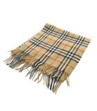 バーバリーズ Burberrys ヴィンテージ ピュアカシミヤ マフラー ストール ノバチェック フリンジ 茶 ブラウン ■GY19 /MQ