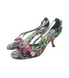 ロジェヴィヴィエ ROGER VIVIER サンダル ハイヒール ロゴ 花柄 モチーフ 36 23cm マルチカラー ■GY19 /MQ