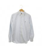 ラルフローレン RALPH LAUREN OXFORD SHIRT ボタンダウンシャツ 長袖 S 青 ブルー ストライプ ロゴ刺繍 /AO2 ■GY03