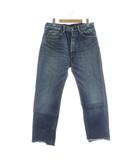 カトー KATO` AAA デニムパンツ ジーンズ ストレート カットオフ ボタンフライ インディゴ 青 ブルー /XZ ■GY03