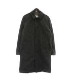 マッキントッシュ MACKINTOSH 近年モデル ステンカラーコート アウター デニム ロング 比翼ボタン 38 M 黒 ブラック D-MC001 /XZ ■GY44