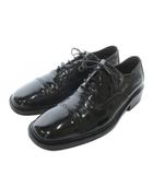 グッチ GUCCI ビジネスシューズ ドレス 革靴 エナメル ラウンドトゥ ストレートチップ 9D 28cm 黒 ブラック /XZ ■GY44