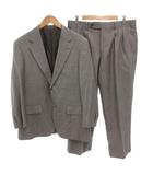 バーバリー ロンドン BURBERRY LONDON スーツ セットアップ ジャケット パンツ シルク混 ホースロゴ ボタン 165 グレー /FF ■GY44